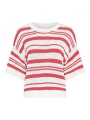 MOSS COPENHAGEN Sweter "Hannalie" w kolorze kremowo-koralowym rozmiar: M/L. Brązowe swetry Moss Copenhagen, l, bez wzorów, z bawełny, bez ramiączek. Za 201.08 zł.