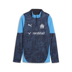 Młodzieżowa bluza treningowa Olympique Marsylia z zamkiem 1/4 PUMA. Niebieskia bluzy Puma, l, bez wzorów, z materiału, młodzieżowe, bez ramiączek, bez kaptura. Za 299.00 zł.