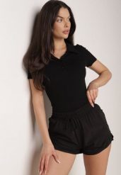 Czarne Szorty Sportowe z Siateczkowymi Wstawkami i Podszewką Tamaris. Czarne szorty sportowe Born2be, bez wzorów, na fitness i siłownię. Za 69.99 zł.