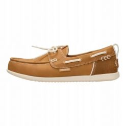 HEYDUDE Damskie Mokasyny Harbor Breeze Lo Classic. Brązowe mokasyny Hey dude, bez wzorów, z materiału. Za 329.00 zł.