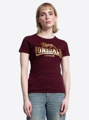 T-shirt damski Lonsdale Bantry. Czerwone t-shirty sportowe Lonsdale, xl, bez wzorów, z bawełny, bez ramiączek, na fitness i siłownię. Za 154.00 zł.