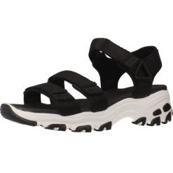 Sandały SKECHERS 31514S Czarny. Czarne sandały Skechers, bez wzorów, z materiału, bez obcasa, bez zapięcia. Za 260.99 zł.