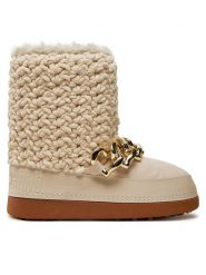 LOVE MOSCHINO Śniegowce JA24322G0LISI120 Beżowy. Brązowe śniegowce Love Moschino, bez wzorów, z materiału, bez zapięcia. Za 949.99 zł.