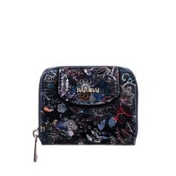 Dwustronny portfel damski z suwakiem BajuBaj ze skóry naturalnej PD1026s123. Niebieskie portfele bez wzorów, ze skóry. Za 172.00 zł.