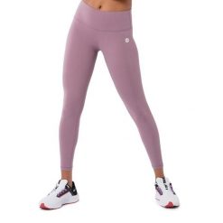 Legginsy sportowe ze średnim stanem Fitness Siroko Luxe. Fioletowe legginsy SIROKO, bez wzorów, z elastanu, sportowe, długie. Za 106.00 zł.