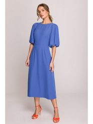 Stylove Sukienka w kolorze niebieskim rozmiar: XL. Niebieskie sukienki Stylove, xl, bez wzorów, bez kołnierzyka, bez ramiączek, maxi. Za 324.45 zł.
