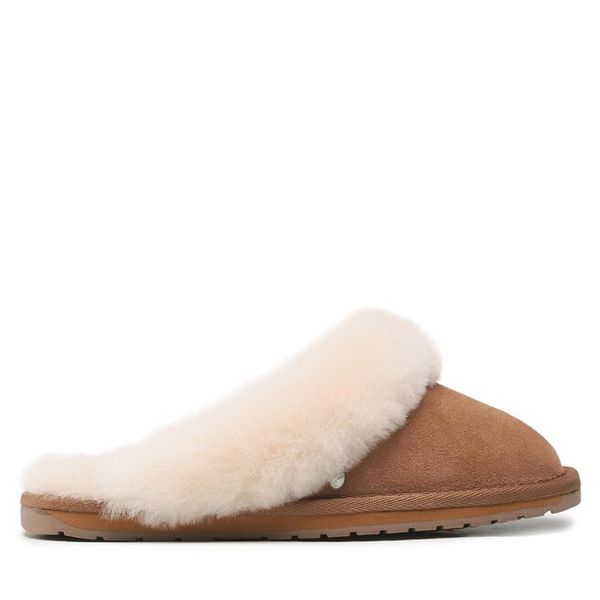 Kapcie EMU Australia. Brązowe kapcie Emu Australia, bez wzorów. Za 349.99 zł.