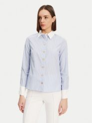 Morgan Koszula 251-CKARA Błękitny Regular Fit. Niebieskie koszule Morgan, bez wzorów, z syntetyku, bez kołnierzyka, bez ramiączek. Za 219.99 zł.
