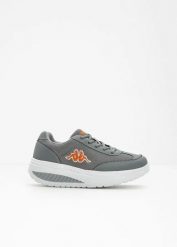 Sneakersy Kappa na lekkiej platformie. Szare buty sportowe lifestyle bonprix, bez wzorów, sportowe, bez zapięcia. Za 179.99 zł.
