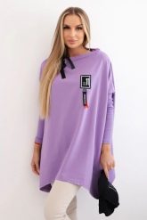 Bluza oversize z asymetrycznymi bokami fioletowa. Fioletowe bluzy KESI, l, bez wzorów, z bawełny, bez kaptura. Za 209.11 zł.