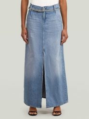 G-Star Spódnica dżinsowa w kolorze błękitnym rozmiar: W31. Niebieskie spódnice G-Star, na co dzień, z aplikacjami, ze skóry, retro, maxi, proste. Za 217.99 zł.