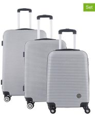 Geographical Norway 3-częściowy zestaw "Solomun" w kolorze szarym rozmiar: onesize. Szare walizki Geographical Norway. Za 347.99 zł.