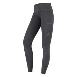 Damskie legginsy jeździeckie z pełną przyczepnością ELT Ella. Szare legginsy ELT, bez wzorów, z elastanu, długie. Za 306.50 zł.