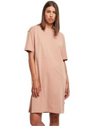 Urban Classics Sukienka w kolorze beżowym rozmiar: L. Brązowe sukienki Urban Classics, l, bez wzorów, z bawełny, bez kołnierzyka, bez ramiączek, mini. Za 56.53 zł.