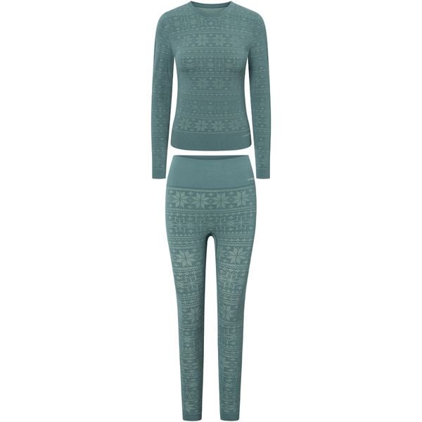 Bielizna damska VIKING Sigrid Lady Set Bamboo. Zielona bielizna termoaktywna damska Viking, bez wzorów, bez ramiączek. Za 239.90 zł.