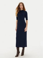 Tommy Hilfiger Sukienka codzienna WW0WW44430 Granatowy Slim Fit. Niebieskie sukienki Tommy Hilfiger, na co dzień, m, bez wzorów, z wiskozy, bez kołnierzyka, bez ramiączek, proste. Za 319.99 zł.