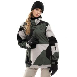 Kurtka snowboardowa damska W1-W Snowy. Zielone kurtki narciarskie SIROKO, m, bez wzorów, z materiału, bez kaptura, narciarskie. Za 318.00 zł.