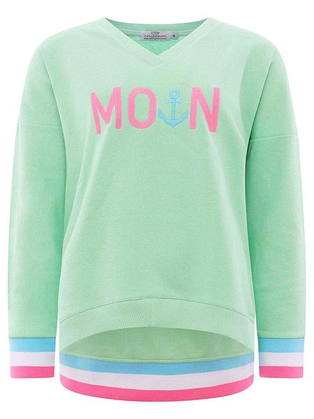 Zwillingsherz Bluza "MoinZH" w kolorze różowo-miętowym rozmiar: S. Zielone bluzy Zwillingsherz, s, bez wzorów, bez ramiączek, bez kaptura. Za 126.15 zł.