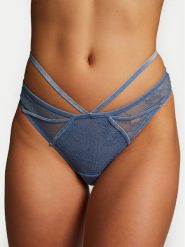 Hunkemöller Stringi Molly 204622 Niebieski. Niebieskie stringi Hunkemöller, bez wzorów, z syntetyku. Za 59.99 zł.