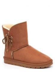 ISLAND BOOT Botki zimowe "Lavina" w kolorze jasnobrązowym rozmiar: 41. Brązowe botki Island Boot, bez wzorów, z materiału, bez obcasa, bez zapięcia. Za 162.49 zł.