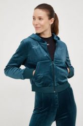 Reebok Classic bluza damska kolor zielony z kapturem wzorzysta. Zielone bluzy Reebok Classic, s, bez wzorów, z dzianiny, bez ramiączek, z kapturem. W wyprzedaży za 209.99 zł.