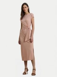 LAUREN RALPH LAUREN Sukienka dzianinowa 250964086001 Różowy Regular Fit. Czerwone sukienki Lauren Ralph Lauren, xs, bez wzorów, z bawełny, bez kołnierzyka, bez ramiączek. Za 579.99 zł.
