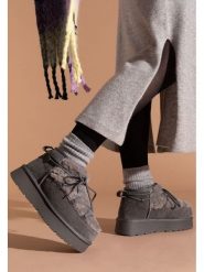 Gooce Skórzane botki zimowe "Willem" w kolorze szarym rozmiar: 37. Szare botki Gooce, bez wzorów, ze skóry, bez obcasa, na platformie, bez zapięcia. Za 209.33 zł.