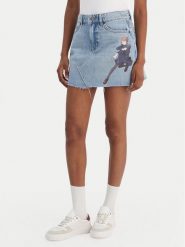 HUGO Spódnica jeansowa Gadele 50557549 Niebieski Regular Fit. Niebieskie spódnice Hugo, xs, bez wzorów, z bawełny. Za 549.99 zł.