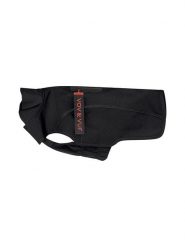 VOV & VUF Płaszcz przeciwdeszczowy w kolorze czarnym dla psa rozmiar: L. Czarne kurtki przeciwdeszczowe VOV & VUF, l, bez wzorów, z elastanu, bez kaptura. Za 122.67 zł.