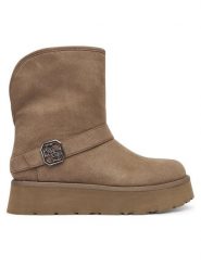Guess Śniegowce FLFDOL ESU10 Brązowy. Brązowe śniegowce Guess, z aplikacjami, z materiału, bez zapięcia. Za 579.99 zł.