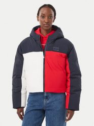 Tommy Jeans Kurtka zimowa Flag DW0DW23414 Granatowy Regular Fit. Niebieskie kurtki Tommy Jeans, na zimę, s, bez wzorów, z jeansu, bez kaptura. Za 899.99 zł.