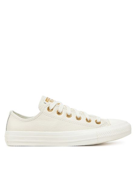 Converse Trampki Chuck Taylor All Star Gold A13814C Écru. Białe trampki Converse, bez wzorów, ze skóry, retro, bez zapięcia. Za 287.99 zł.