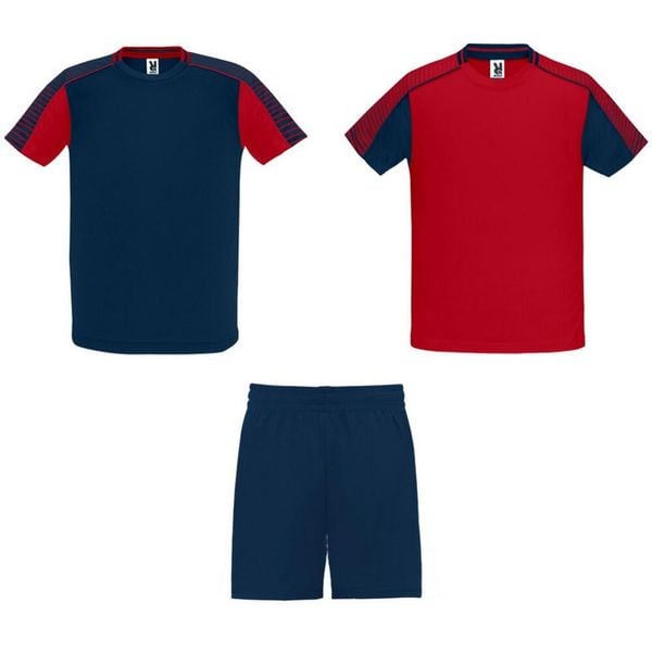 Zestaw Sportowy Juve Dla Dorosłych Unisex. Czerwone szorty ROLY, bez wzorów, sportowe. Za 112.99 zł.