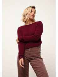 Just Cashmere Kaszmirowy sweter "Grace" w kolorze bordowym rozmiar: XXL. Czerwone swetry Just Cashmere, xxl, bez wzorów, z kaszmiru, bez ramiączek. Za 397.95 zł.