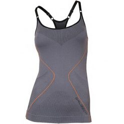 Koszulka damska na ramiączkach jasnoszary S CM10010. Szare t-shirty sportowe Brubeck, s, bez wzorów, z dzianiny, bez ramiączek. Za 89.00 zł.