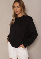Czarna Bluza z Wiskozą z Szerokimi Ramionami Alioris. Czarne bluzy Renee, bez wzorów, z jeansu, bez kaptura. W wyprzedaży za 63.99 zł.