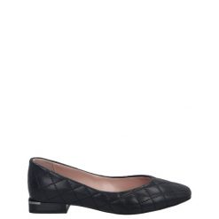BALERINY 3012 02 BLACK. Czarne baleriny Venezia, bez wzorów, ze skóry, bez obcasa, bez zapięcia. Za 199.00 zł.