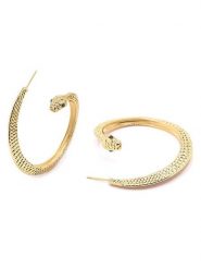 MOODE Kolczyki-półkreole "Zina" rozmiar: onesize. Żółte kolczyki MOODE, ze stali. Za 105.14 zł.