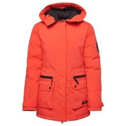 Pikowana parka dla kobiet Superdry City. Czerwone płaszcze Superdry, bez wzorów, klasyczne, bez kaptura. W wyprzedaży za 755.60 zł.