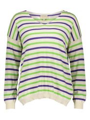 Herrlicher Sweter w kolorze kremowo-zielono-fioletowym rozmiar: XS. Brązowe swetry Herrlicher, xs, bez wzorów, z bawełny, bez ramiączek. Za 83.62 zł.