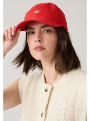 Levi's Czapka w kolorze czerwonym rozmiar: onesize. Czerwone czapki z daszkiem Levi's, bez wzorów, z bawełny. Za 101.23 zł.