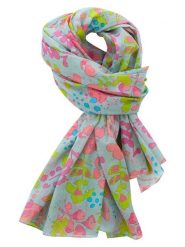 Overbeck and Friends Chusta "Viola" w kolorze turkusowo-jasnoróżowo-zielonym - 180 x 110 cm rozmiar: onesize. Różowe chusty Overbeck and Friends, bez wzorów, z bawełny. Za 82.64 zł.