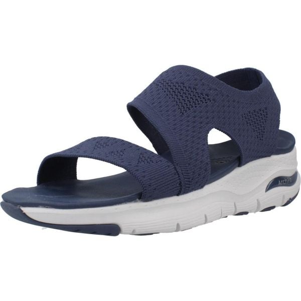 Sandały SKECHERS ARCH FIT Niebieski. Niebieskie sandały Skechers, bez wzorów, z tkaniny, bez obcasa, bez zapięcia. Za 267.99 zł.