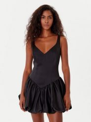 Bardot Sukienka koktajlowa Oria Bubble 60001DB Czarny Regular Fit. Czarne sukienki Bardot, bez wzorów, z syntetyku, wizytowe, bez kołnierzyka, bez ramiączek. Za 479.99 zł.