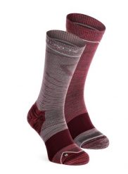 Skarpety trekkingowe damskie Ortovox Alpine Mid Socks. Czerwone skarpetki ORTOVOX, bez wzorów, z materiału. Za 125.39 zł.