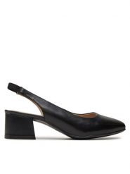 Caprice Czółenka 9-29500-42 Czarny. Czarne czółenka Caprice, bez wzorów, ze skóry, bez obcasa, bez zapięcia. Za 221.99 zł.