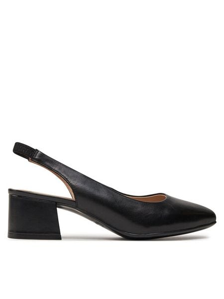 Caprice Czółenka 9-29500-42 Czarny. Czarne czółenka Caprice, bez wzorów, ze skóry, bez obcasa, bez zapięcia. Za 188.99 zł.
