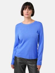 Gerry Weber Sweter w kolorze niebieskim rozmiar: 36. Niebieskie swetry Gerry Weber, s, bez wzorów, z wiskozy, klasyczne, bez ramiączek. Za 101.23 zł.