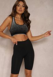 Czarne Kolarki Szorty High Waist Vimalines. Czarne szorty Renee, z aplikacjami. W wyprzedaży za 11.99 zł.