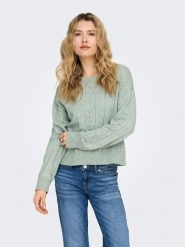 ONLY Sweter w kolorze zielonym rozmiar: XS. Zielone swetry ONLY, s, bez wzorów, z materiału, bez ramiączek. Za 70.90 zł.